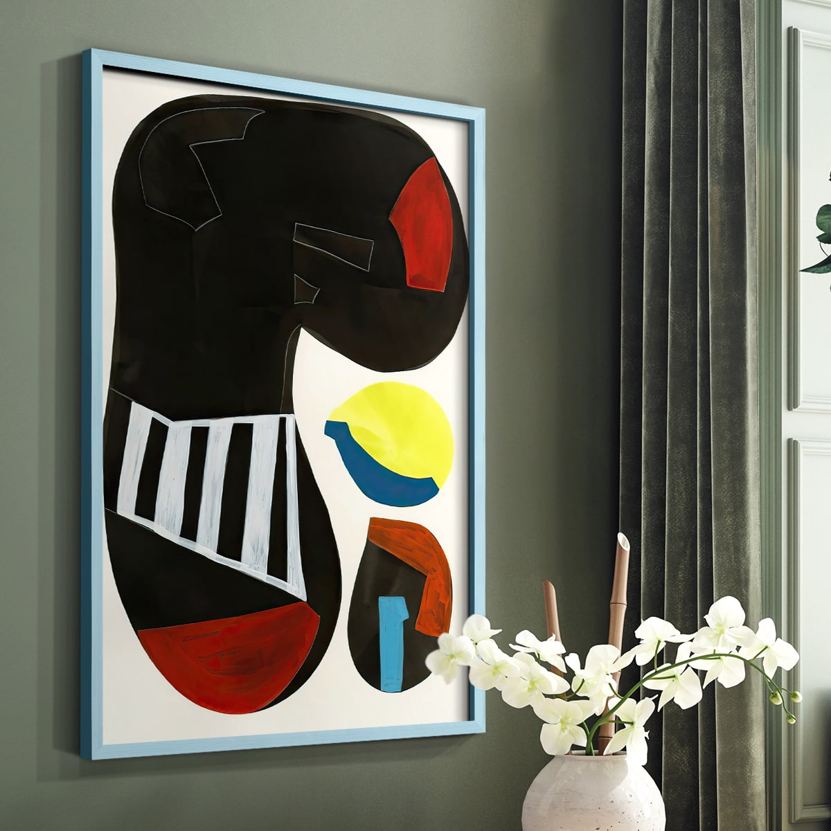 Barcelona I in Paper Solid Wood 8 x 10 Framed Print