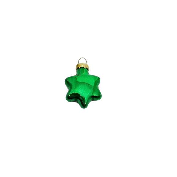 Whitehurst 56ct Green Shiny Finish Glass Christmas Star Ornaments - 1.75" (45mm)