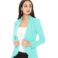 thumbnail image 4 of Women's Elegant Solid Stretch Open Front Long Sleeve Blazer Jacket, 4 of 5