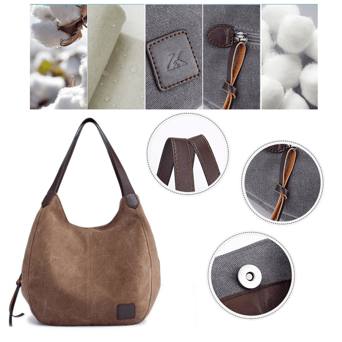 Large Handbag Retro Ladies Canvas Shoulder Bag