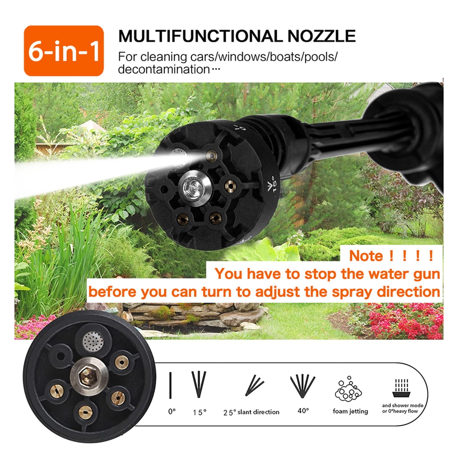 Brushless High Pressure Cleaner Washer Spray Water Gun Portable Car Wash Pressure Water Cleaning Machine For 18V Battery