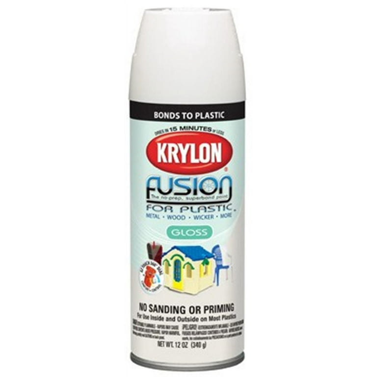 Krylon Fusion for Plastic, Satin, Dover White, 12 oz. - Walmart.com