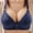 Dark Blue, variant on 1PC Nursing Bras for Women High Support, Woman's Embroidered Glossy Comfortable Breathable Bra Underwear No Rims