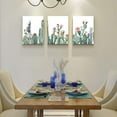 thumbnail image 3 of Canvas Wall Art For Living Room Family Wall Decor For Bedroom Kitchen Wall Art Pictures Artwork Prints Green Succulent Cactus Wall Painting Modern Framed Bathroom Home Decorations 12" X 16"3 Piece, 3 of 6