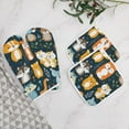 thumbnail image 5 of Small Animals Oven Mitts And Pot Holders Sets of 4 Oven Gloves Set Potholders for Kitchen Cooking Baking Grilling Anti Scald Hot Pads And Heat Resistant, 5 of 6