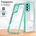 thumbnail image 2 of SaniMore for Samsung Galaxy A53 5G Case Slim Transparent [Not Yellowing Technology], Rugged PC & TPU Bumpers Built-in Detachable Lens Protector Shockproof Protective Cover, Green, 2 of 7