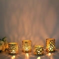 thumbnail image 1 of destyer Tabletop Iron Candle Holder Stand Hollow Mini Candlestick Holder Home Decor Style4, 1 of 8