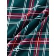 thumbnail image 6 of Family Matching Christmas Pajamas Set with Dog Green Red Plaid Button Down Long Sleeve Sleepwear, 6 of 10