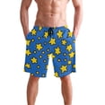 thumbnail image 2 of Yellow Star Pattern Mens Swim Trunks Quick Dry Board Shorts Breathable Fit Beach Shorts Swimwear, 2 of 8