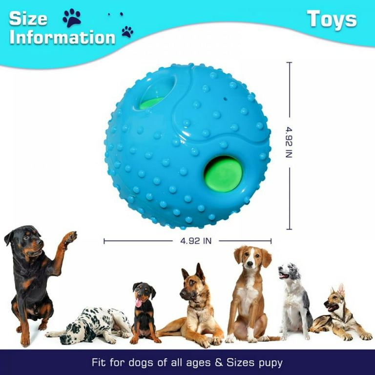 Interactive Dog Toys Rubber Chew Toy, Auto Moving Dog Toy for Small Medium Dogs,Motion-Activated/USB Rechargeable, Blue