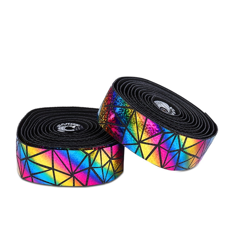 Bicycle Handlebar Tape Race Bike Bar Tape Cycling Road Bike Waterproof Tape Wrap Rainbow colors Walmart