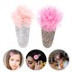 thumbnail image 5 of FELTECHELECTR 2 pinzas para el pelo para niños, adorables accesorios para el pelo, tocados (rosa), 5 of 6
