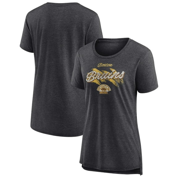 Women's Gray Boston Bruins Hit the Ice Tri-Blend T-Shirt