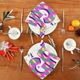thumbnail image 4 of Dreamtimes Mardi Gras Cloth Napkins Set of 6, Oversized Washable Reusable Polyester Dinner Table Napkins for Family, Restaurant, Party Decor, 20 x 20 Inch, 4 of 7