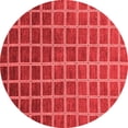 thumbnail image 1 of Ahgly Company Indoor Round Checkered Red Modern Area Rugs, 8' Round, 1 of 4