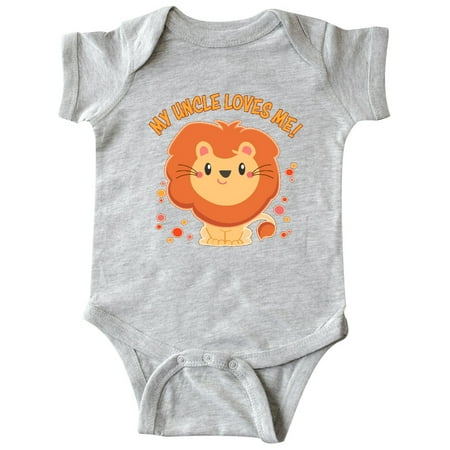 

Inktastic My Uncle Loves Me- cute lion Gift Baby Boy or Baby Girl Bodysuit