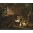 thumbnail image 3 of Johan Mandelberg 24x20 Black Modern Framed Museum Art Print Titled - Antique Ruins Surrounded by Trees, in the Foreground a Shepherd and Some Goats (1745 - 1786), 3 of 5