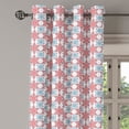 thumbnail image 2 of Ambesonne Abstract Grommet Curtain, Rhombus Style Petals, 50" x 84", Vermilion and Blue, 2 of 6