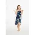thumbnail image 4 of Girl Hawaiian Halter Dress in Pineapple Garden Navy Size 12, 4 of 5