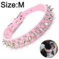 thumbnail image 2 of Collar de cuero con remaches de púas para perros, gatos, perros, mascotas pequeñas y medianas, 2 of 5
