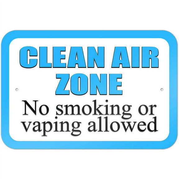 Clean Air Zone No Smoking or Vaping Allowed Sign