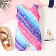 thumbnail image 4 of Bathing Suits for Girls Girls Gradient Crew Neck Sleeveless One Piece Swimsuit with Snowflake Print Tankini Summer Swimwear for Toddler Kids Purple 9 Years-10 Years, 4 of 6