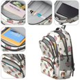 thumbnail image 3 of Saint Bernard and Roses White Pattern Backpack for School, Cute School Bag with Adjustable Shoulder Straps and Padded Back, 16.9"x12.6"x5.9", 3 of 4