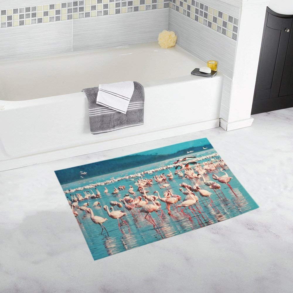 Cadecor Flamingo Non Slip Bath Rug Mat Doormat 30x18 Inches Cadecor Flamingo Non Slip Bath Rug Mat Doormat 30x18 Inches Com