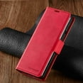thumbnail image 2 of Dteck for Samsung Galaxy Z Fold 4 5G Case, Galaxy Z Fold 4 Leather Case, PU Leather + Hard PC Shell Ultra Thin Slim Durable Protective Phone Case Cover,Red, 2 of 5