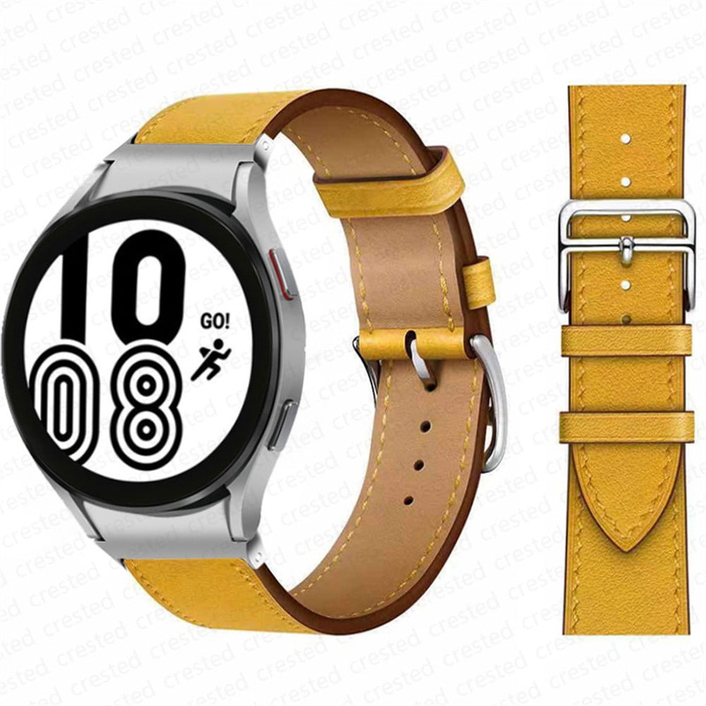 No Gaps Leather Band For Samsung Galaxy Watch 4 classic 46mm 42mm 44mm