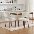 thumbnail image 6 of GAKMCIL Modern Fabric  Upholstered Dining Chairs (Set of 2) with Wooden Legs, Weight Capacity 300lbs for Dining Room and Kitchen (Beige ), 6 of 11