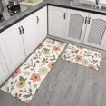 thumbnail image 2 of Pioneer Flower Floral Print Pattern Anti Fatigue Kitchen Rugs Set Of 2, Non Slip Washable Decorative Floor Mats for Kitchen Sink Laundry, 17"x30" and 17"x47", 2 of 6