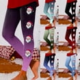 thumbnail image 2 of Zhanying Leggings de Noël pour Femmes Vert Style Xmas Laid Jupe Plissée Infroissable Rouge TG, 2 of 6