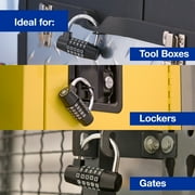 Brinks 73mm Small U-Bar Steel Resettable Combination Padlock with 1-3/4in Shackle