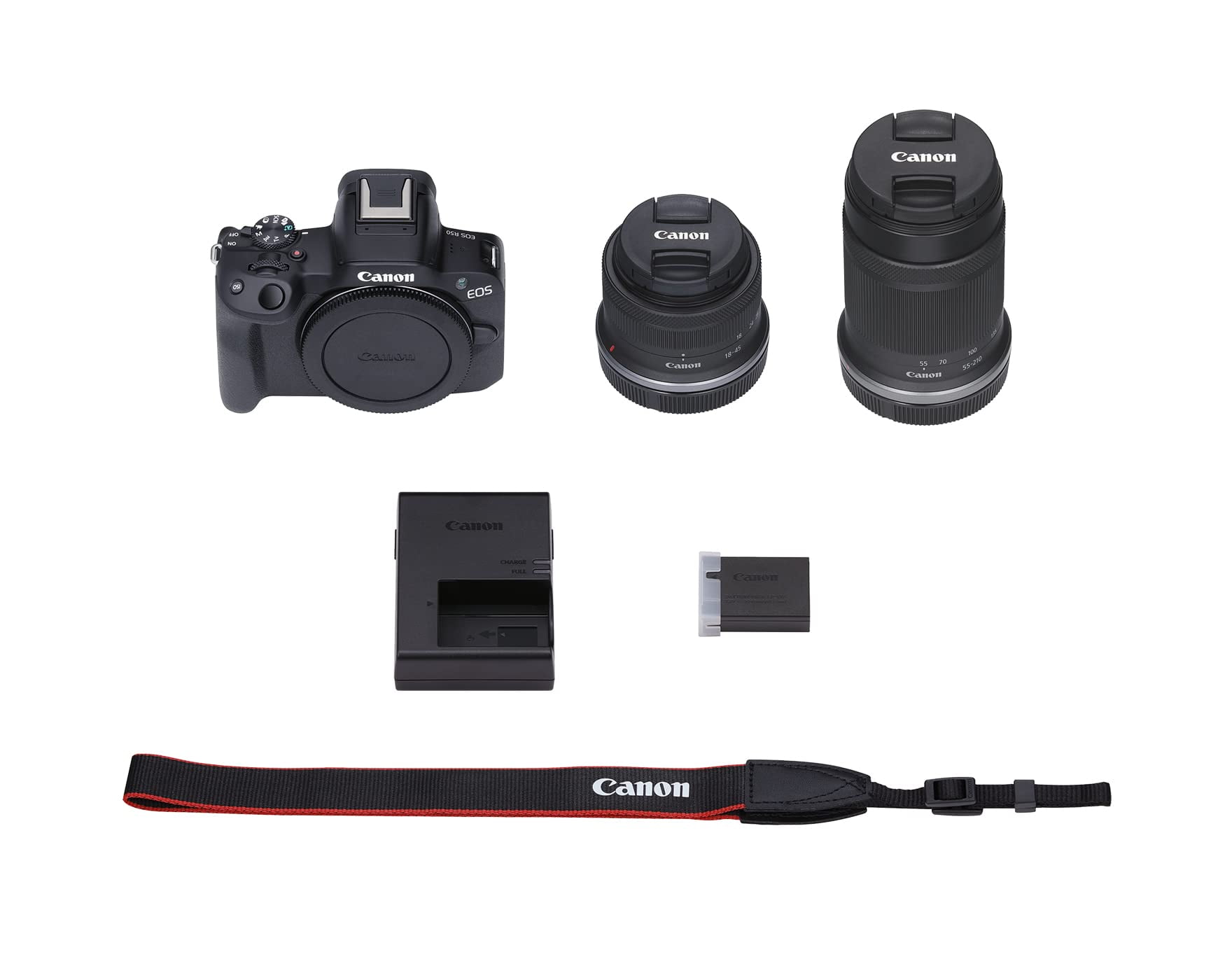 Canon EOS R50 Mirrorless Vlogging Camera (Black) w/RF-S18-45mm F4 