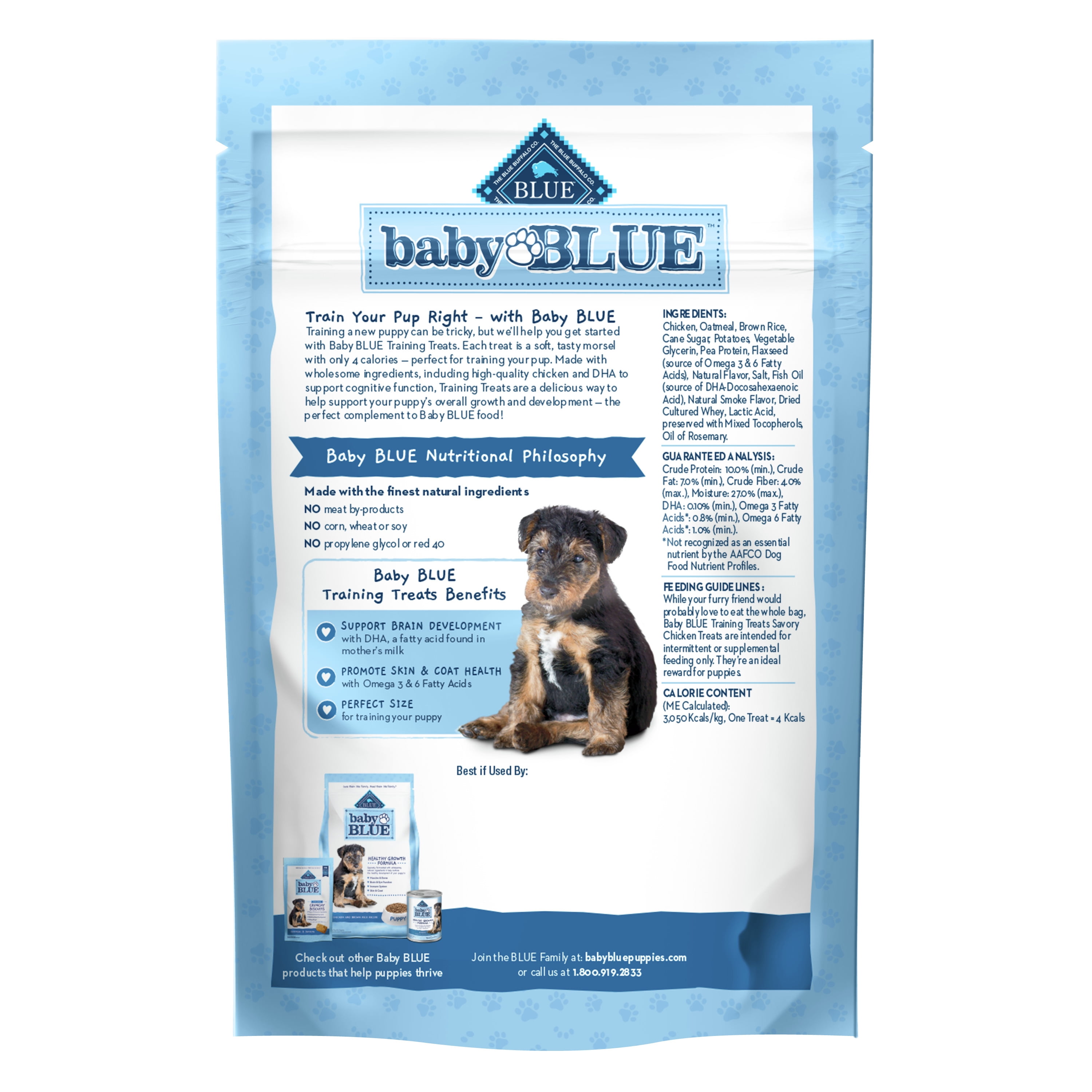 kasket varemærke Skynd dig Blue Buffalo Baby BLUE Training Treats Natural Puppy Soft Dog Treats,  Savory Chicken 4-oz Bag - Walmart.com