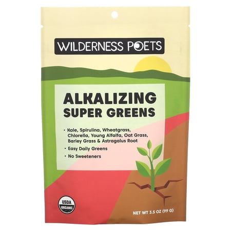 Organic Alkalizing Super Greens 3.5 oz (99 g) Wilderness Poets