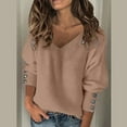 thumbnail image 2 of Ichuanyi Solid High Neck Sweaters for Women's Casual Long Sleeve Knit Pullover Jumper Tops Basic Turtleneck Sweater, 2 of 4