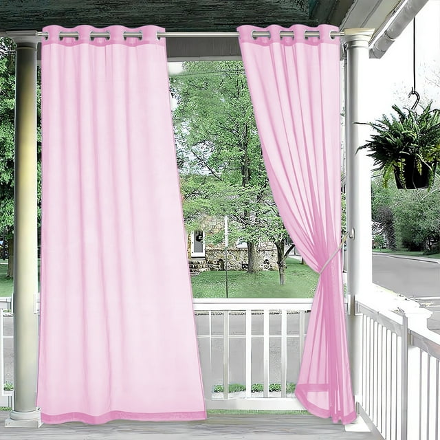Birdeem Rideaux Extérieurs Imperméables, 84x52 Po Rideaux de Patio avec Illets en Métal, Résistant aux UV, Protection Solaire pour Porche Balcon Terrasse, Ventilation Légère Design Coupe-Vent