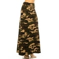 thumbnail image 3 of Women's Printed High Waisted A-Line Maxi Skirt with Foldable Waistband - Relaxed Fit, 3 of 5