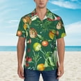 thumbnail image 4 of Easygdp Vegan Men'S Summer Casual Short Sleeve,Short Sleeve Button-Down Shirt, Lapel Loose Breathable Hawaiian Short Sleeve - Xx-Large, 4 of 9