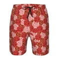 thumbnail image 4 of Naloa Rose Flowers Men's Beach Shorts, Surfing shorts, Swim trunks, Quick Dry Swim Trunks for Surfing Beach Fun - Medium, 4 of 9