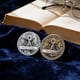 thumbnail image 5 of Moneda coleccionable de arcángel de doble cara, talla de metal, recuerdo de San Miguel, símbolo de desafío a la fe cristiana, decoración, regalo religioso., 5 of 8