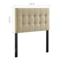 thumbnail image 5 of Modern Fabric Upholstered Twin Panel Headboard in Beige, 5 of 5