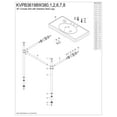 thumbnail image 3 of Kingston Brass KVPB36198W381 Imperial 36" Ceramic Console Sink with Stainless Steel Legs (8-Inch, 3-Hole), White/Polished Chrome, 3 of 4