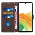 thumbnail image 2 of Nalacover for Samsung Galaxy A34 5G Wallet Case, Stylish PU Leather Card Slots Holder Flip Folio Cover with Kickstand Magnetic Clasp Soft Silicone Shockproof Protective Case for Samsung A34 5G,Brown, 2 of 6