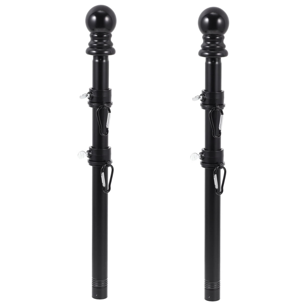 Raindrops 2-Pack Stainless Steel Flag Holders Rust-Resistant Flagpoles for Porch and Yard Outdoor Display
