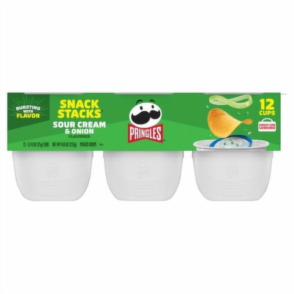 Pringles Snack Stacks Sour Cream & Onion 12 Count 8.88 oz