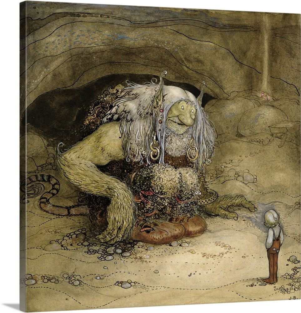 Great Big Canvas The Troll And The Boy Canvas Wall Art Walmart Com Walmart Com