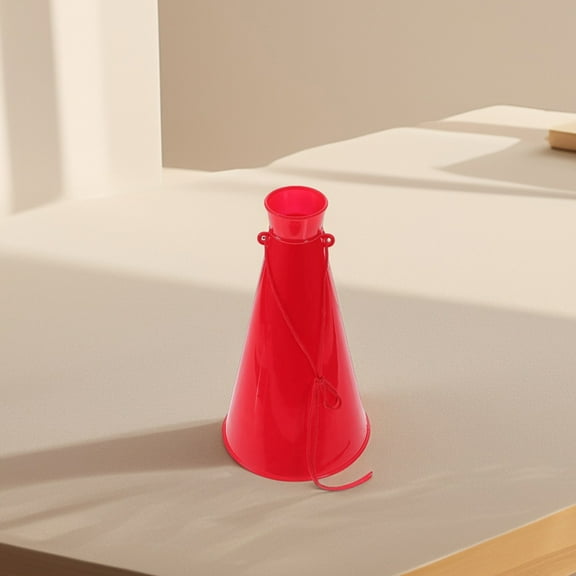 GAXIRE 2-Pack Red Plastic Cheer Megaphones for Sports Events and Parties, Voice Amplifiers Bulk Set